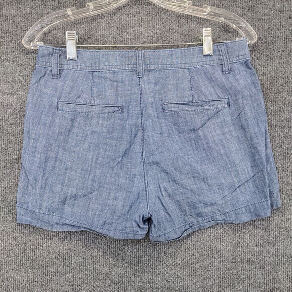 A New Day Womens Chino Shorts Blue Size 2 Slash Pockets Cotton - Picture 3 of 11